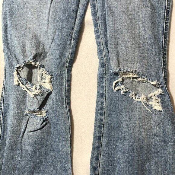 Twelve Ontwelfth Jeans Bootcut Flare Women Sz 26 Distress Western Cowboy Hippie - Picture 6 of 12